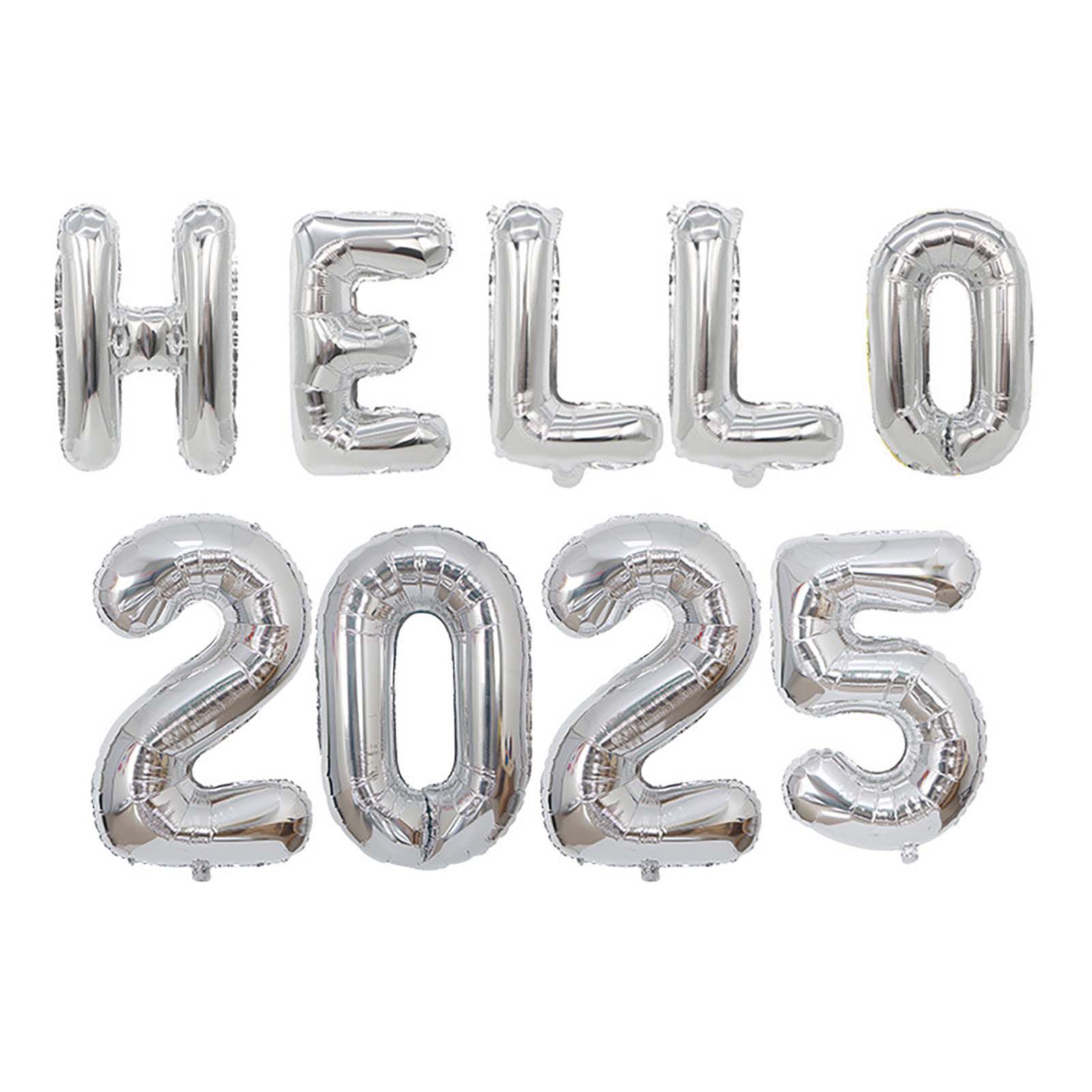New Year Balloon Set Number and Letter Aluminum Foil New Year Banner Balloons — image 1