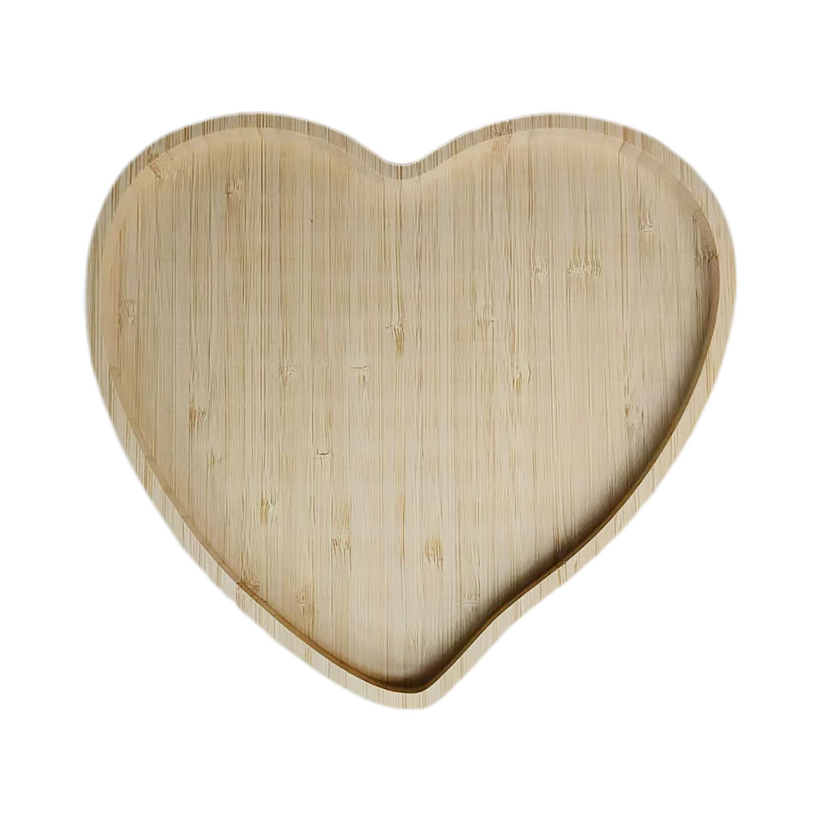 Heart Serving Tray Wooden Heart Shaped Cheese Plate Snack Dessert Tray — image 1