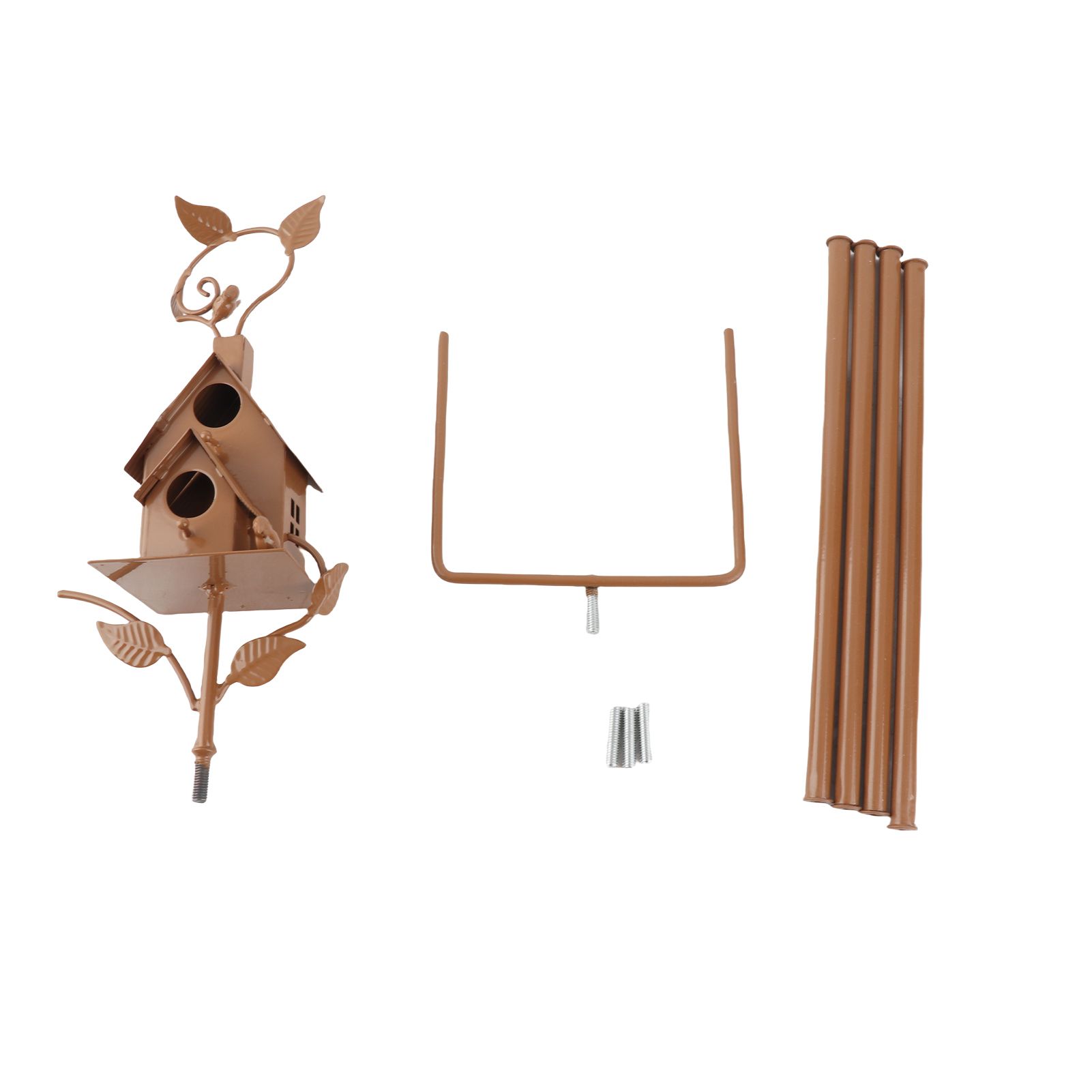 Metal Bird House for Outside with Pole Garden Decorative Birdhouse Stake for view 2
