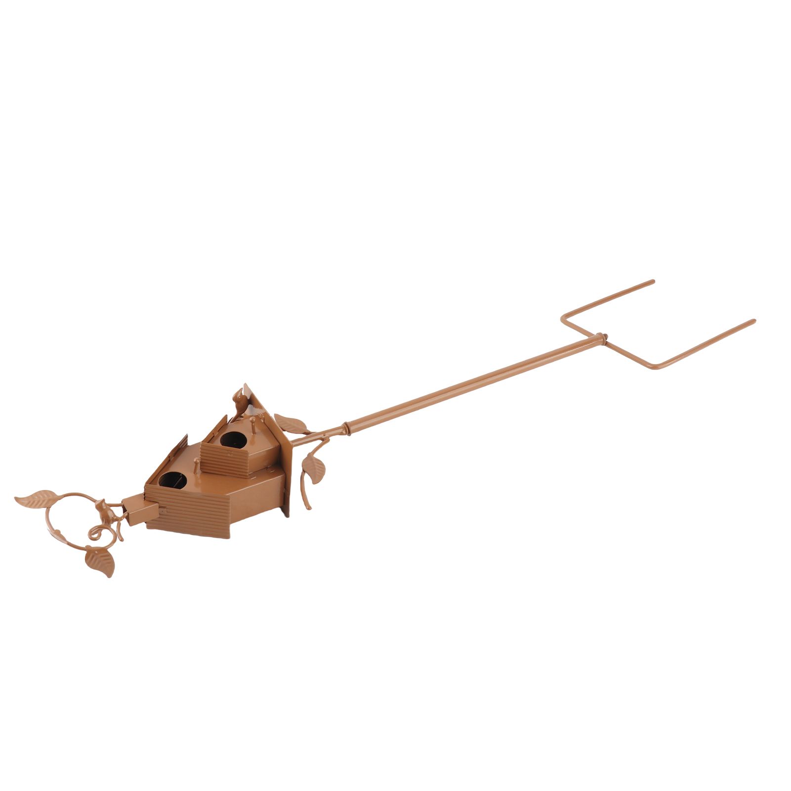 Metal Bird House for Outside with Pole Garden Decorative Birdhouse Stake for view 5