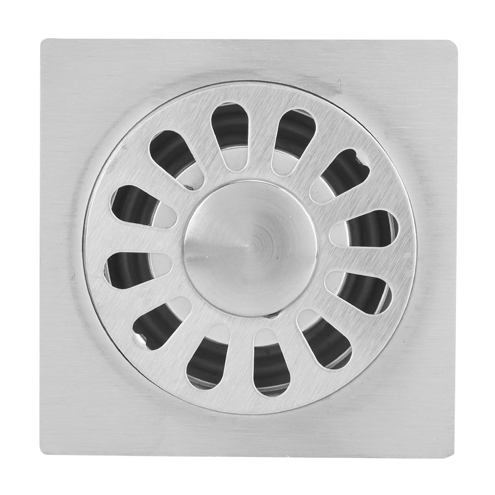 2Pcs Stainless Steel Dual Use Square Shape Floor Drain Bathroom Washing view 3