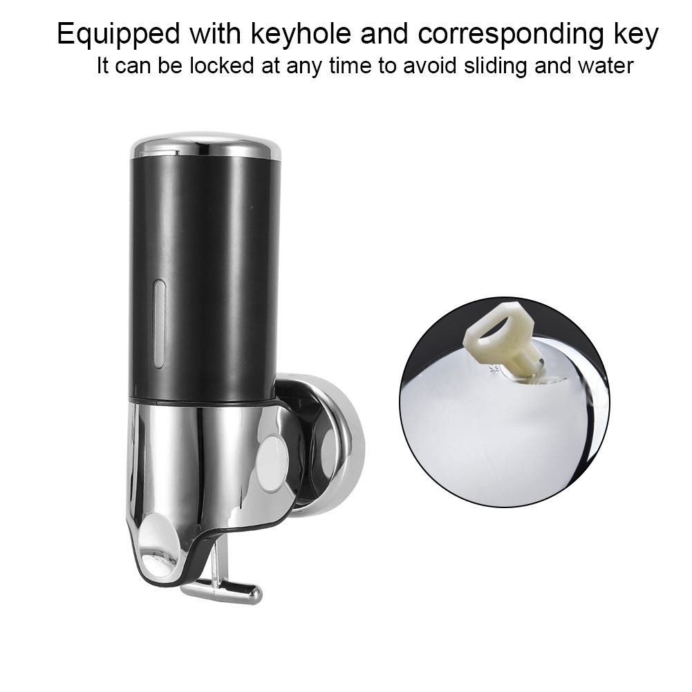 Hand Operated Liquid Soap Dispenser Hotel Bathroom Wall Shower Shampoo view 7
