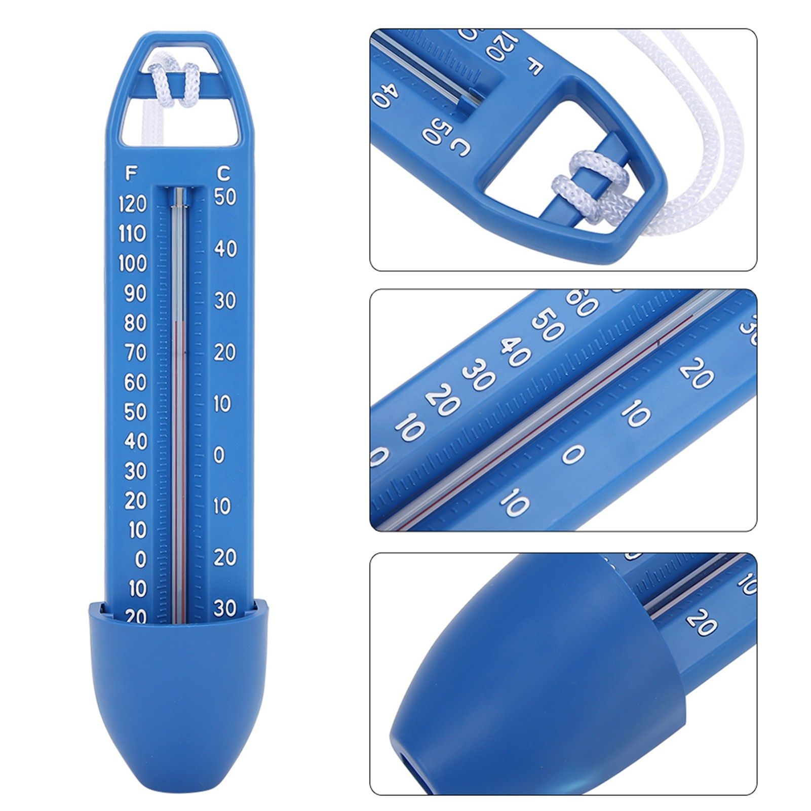 2Pcs 16.5x3.7cm Floating Swimming Pool Thermometer for Swimming Pool SPA Sauna view 9