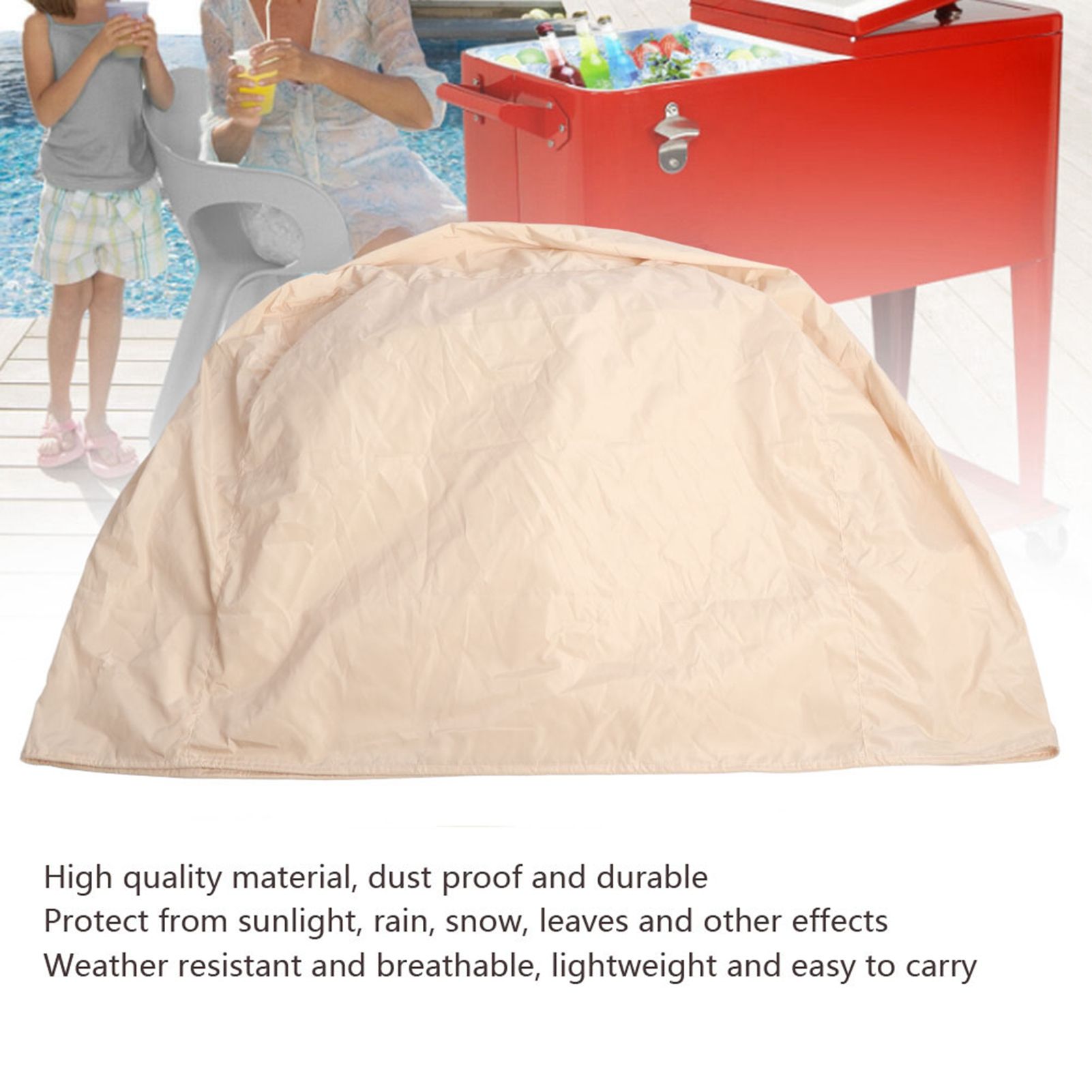 86x48x79cm Party Cooler Cart Cover Outdoor Cold Drink Cart Protective Cover view 7