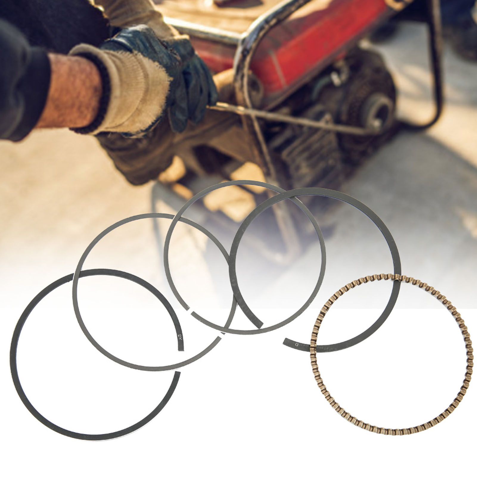 2 Set Gasoline Generator Piston Ring Replacement Accessories Parts Fit for view 5