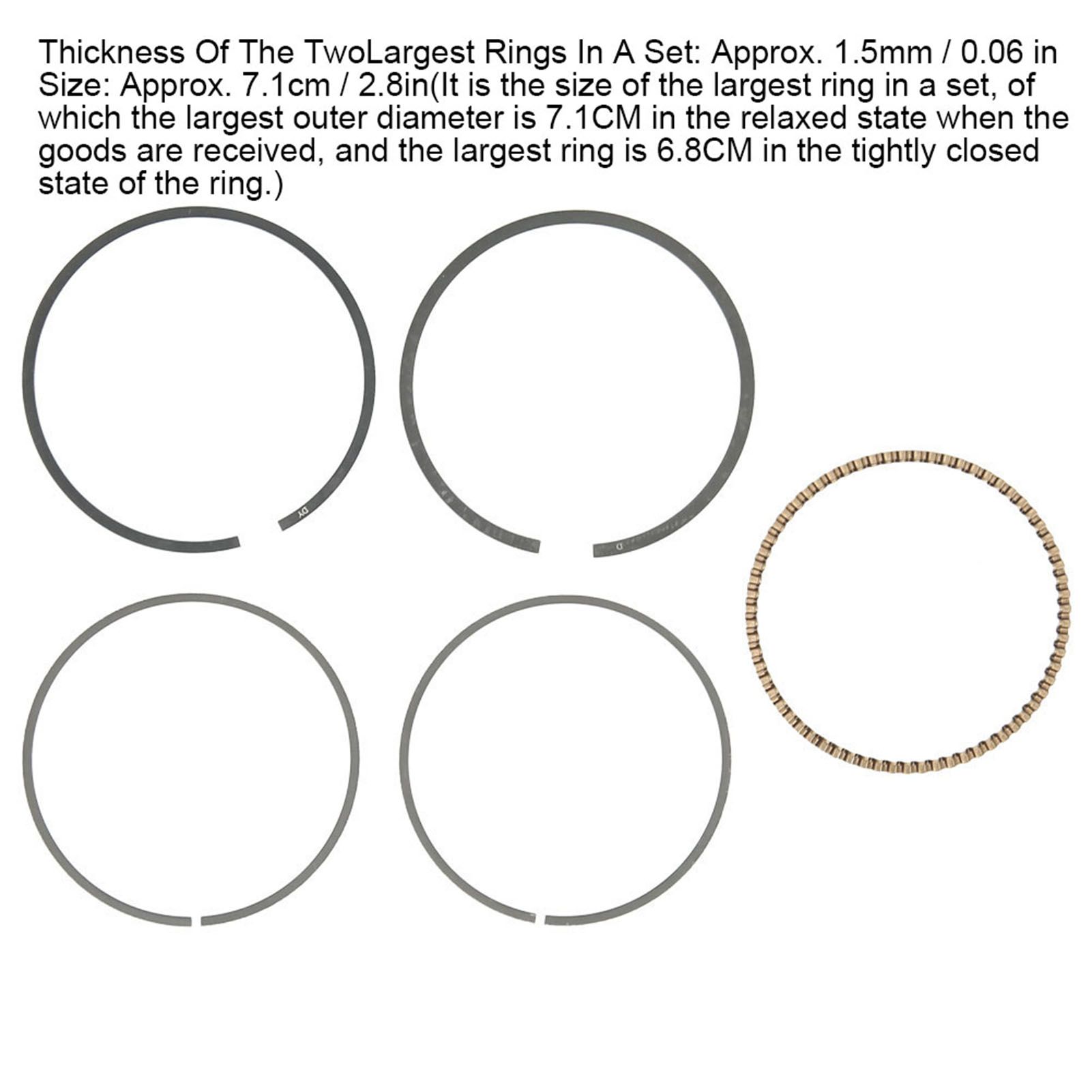 2 Set Gasoline Generator Piston Ring Replacement Accessories Parts Fit for view 10