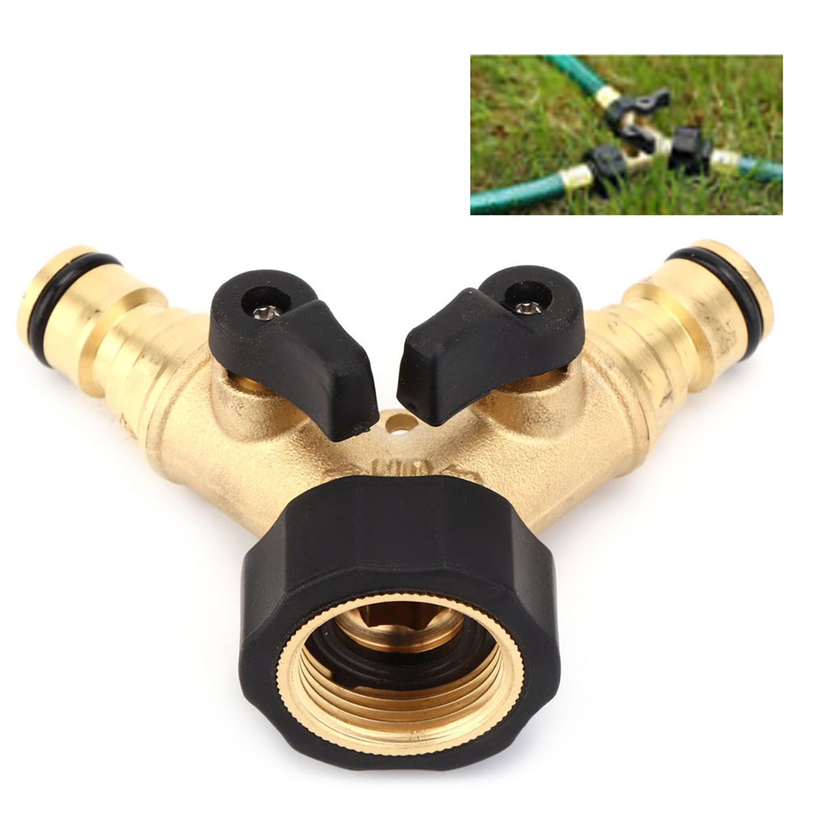G1 FNPT DN25 Copper Garden Water Hose Connector Water Faucet Splitter Tool view 6