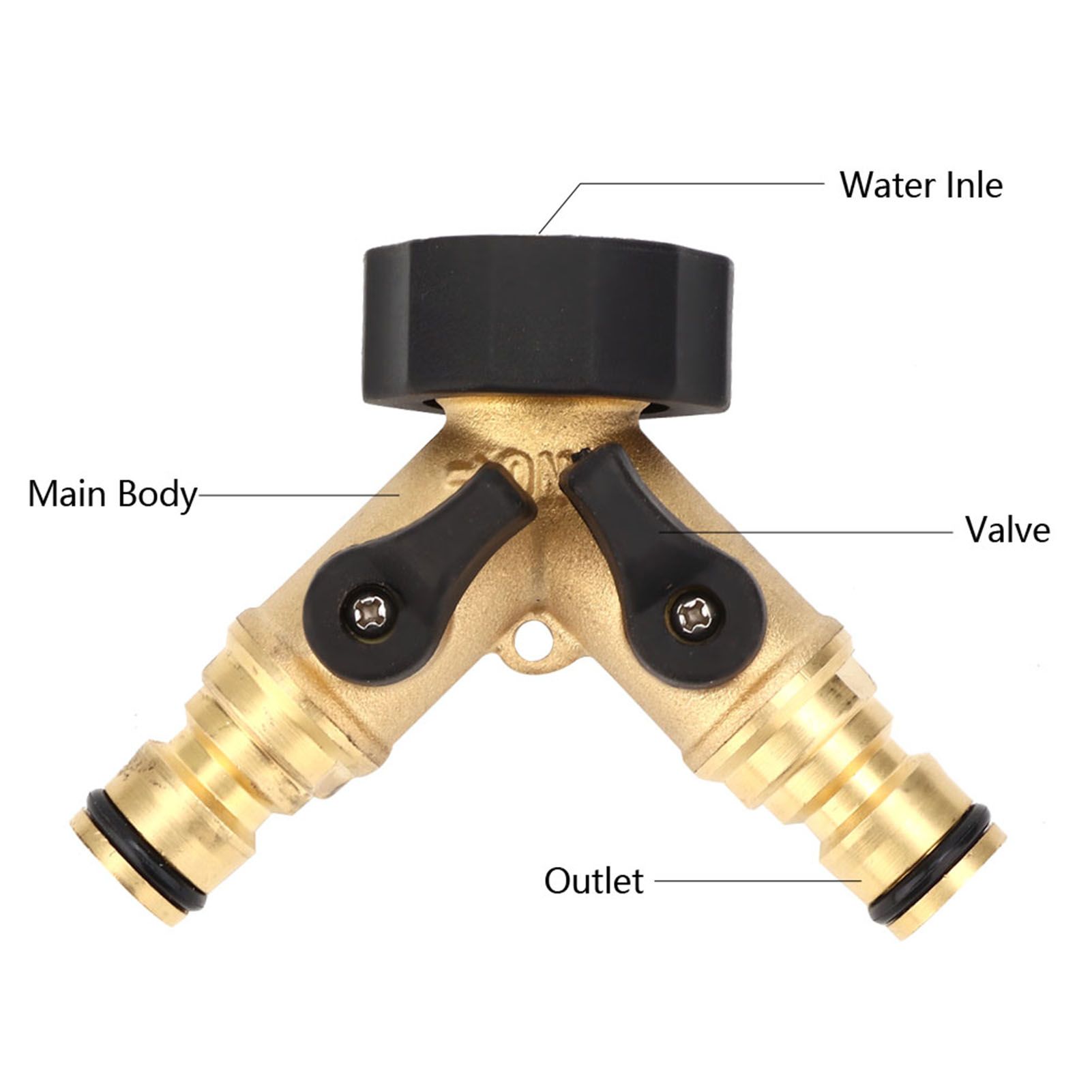 G1 FNPT DN25 Copper Garden Water Hose Connector Water Faucet Splitter Tool view 11