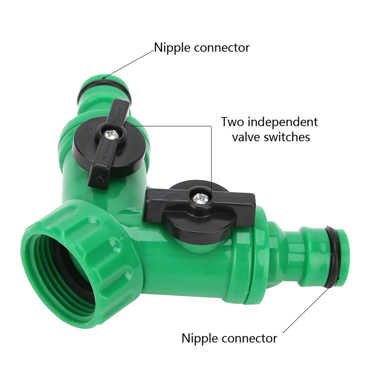 2Pcs G3/4 PNTY DN20 3-Way Water Splitter Tee Connector Adapter Valve with view 8
