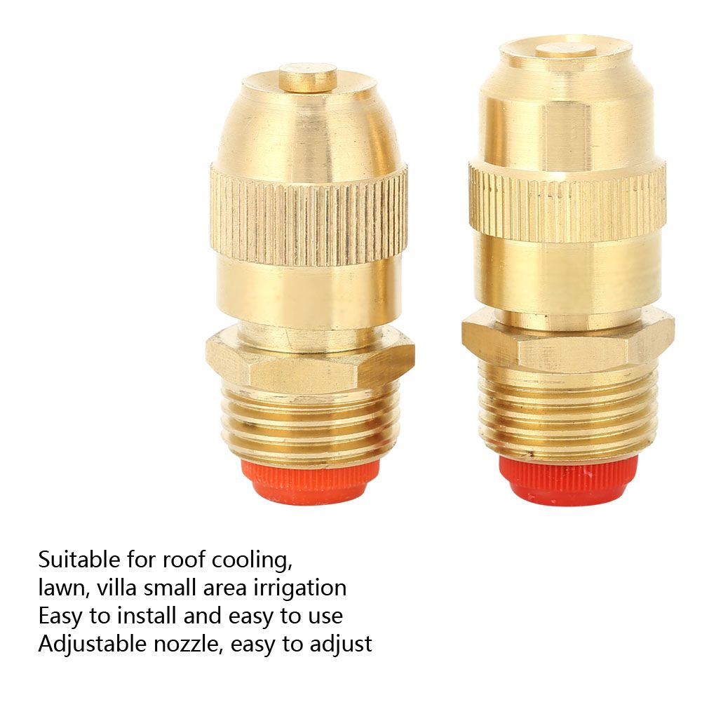 2Pcs G1/2 FNPT DN15 Copper Lawn Sprinkler Misting Water Nozzle Cooling view 8