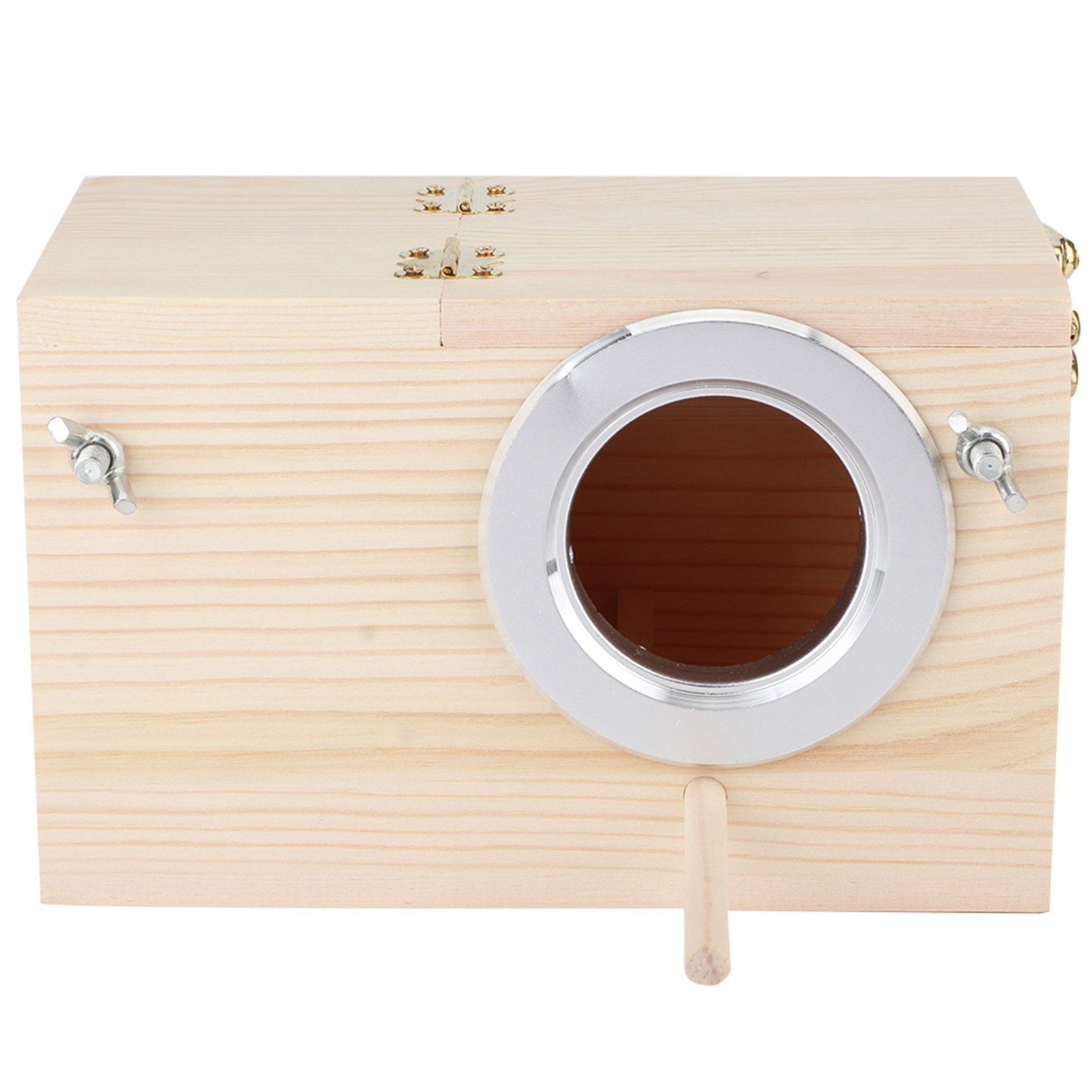 12x12x19.5cm Wood Bird House Pet Incubation Breeding Box Outdoor Garden — image 1
