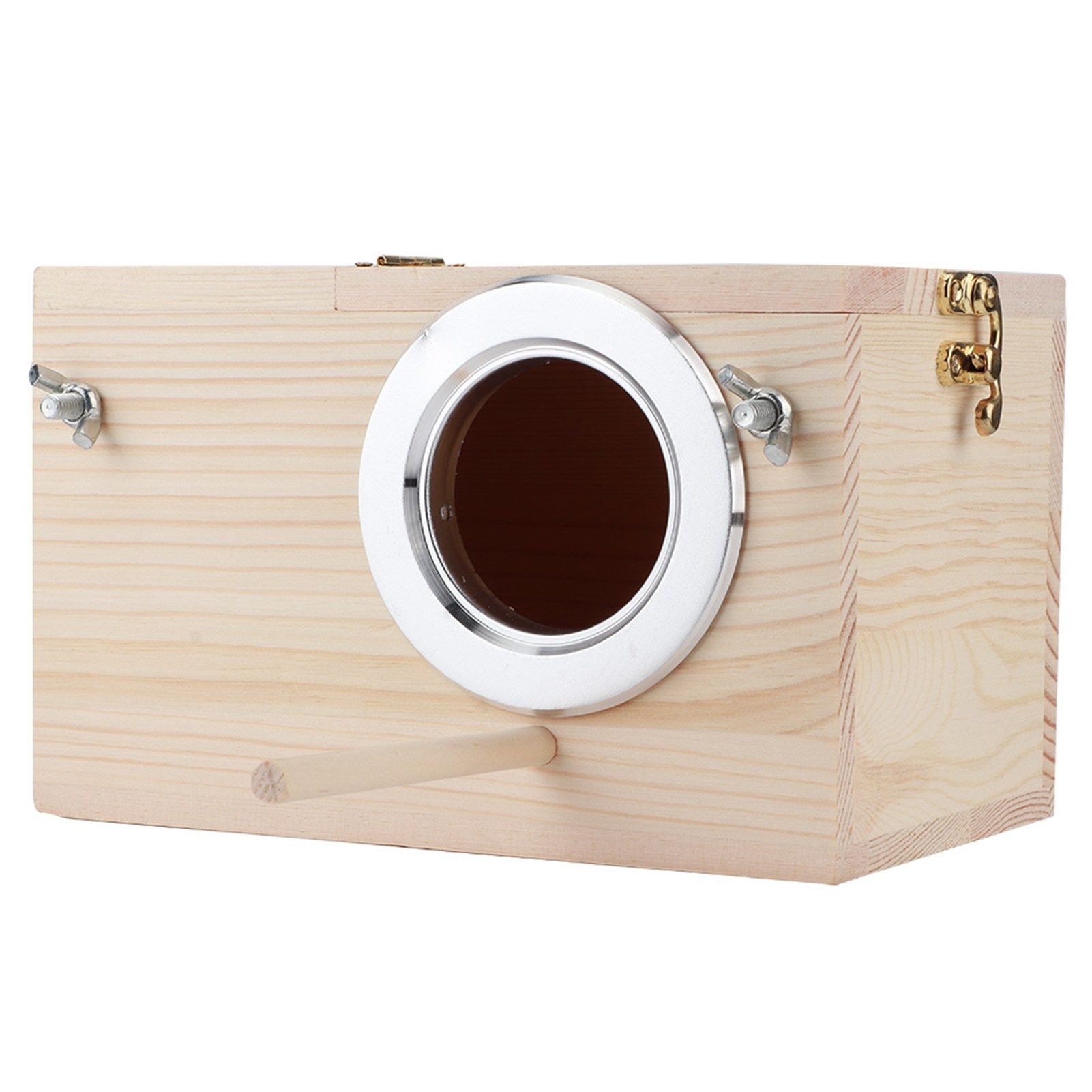 12x12x19.5cm Wood Bird House Pet Incubation Breeding Box Outdoor Garden view 2