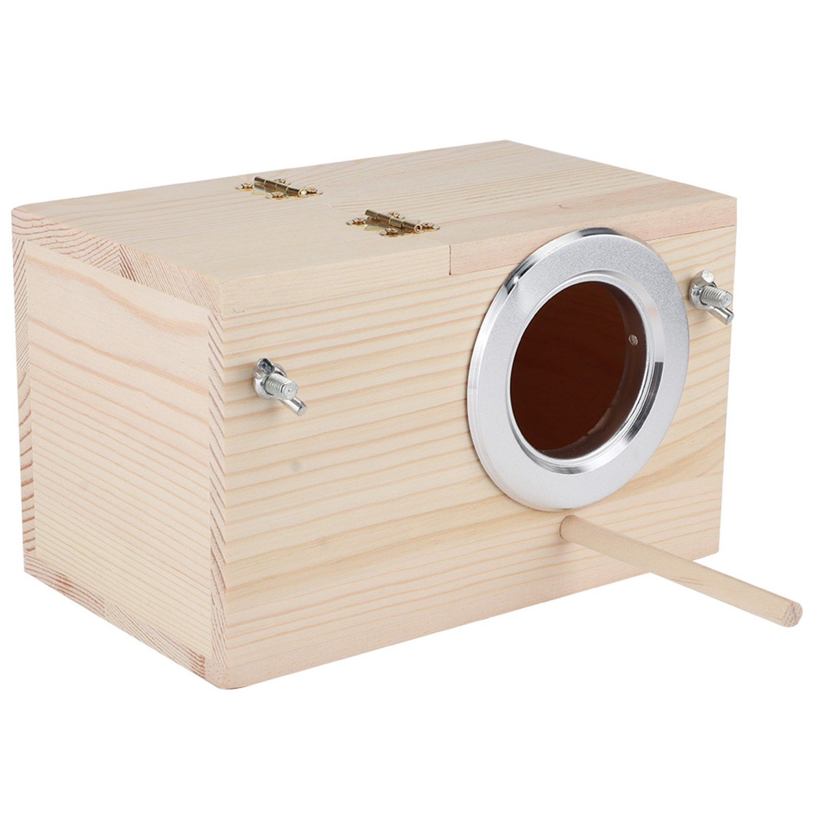 12x12x19.5cm Wood Bird House Pet Incubation Breeding Box Outdoor Garden view 3