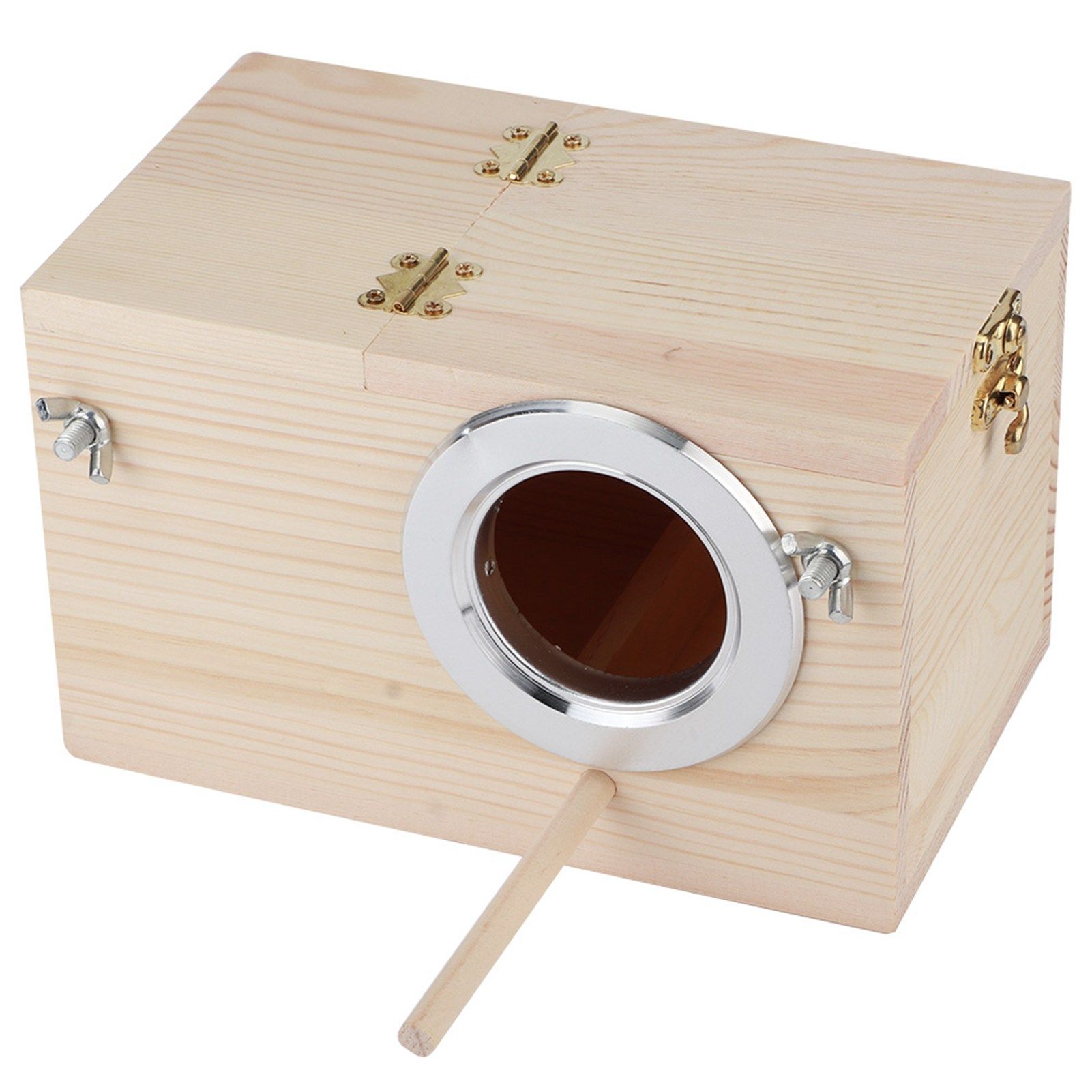12x12x19.5cm Wood Bird House Pet Incubation Breeding Box Outdoor Garden view 4