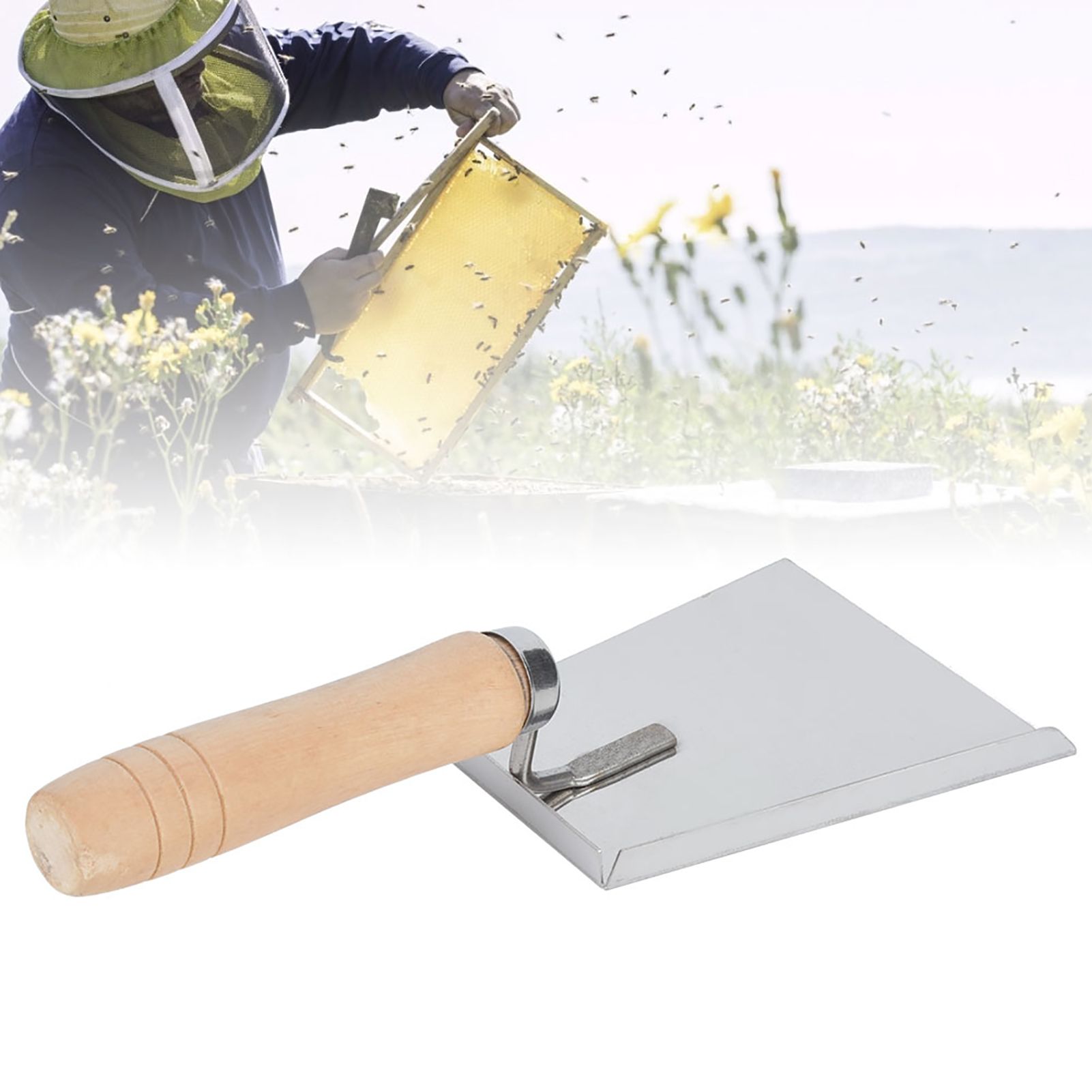 Beekeeping Tools Beehive Honey Wax Scraper Shovel Beehive Cleaner Extractor view 7