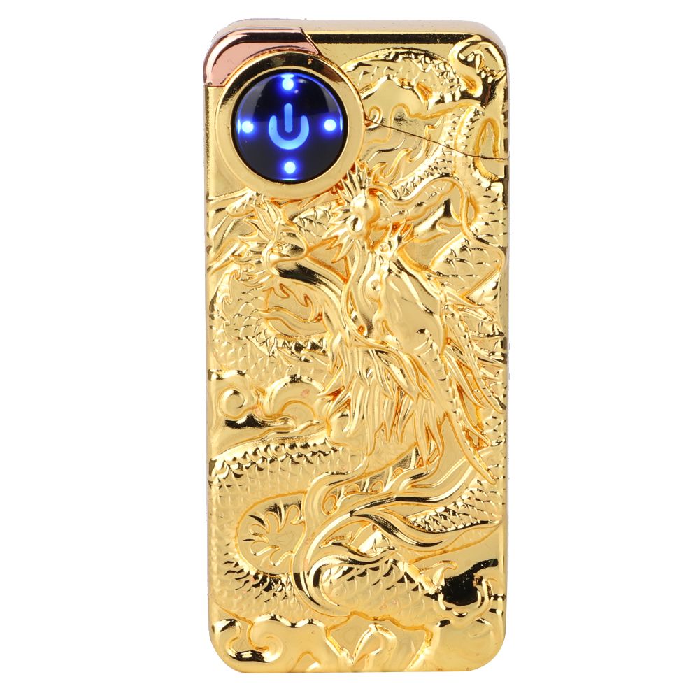 Fashionable Stylish Pattern Dual Arc Charging Lighter Touching Sensing Pulse view 2