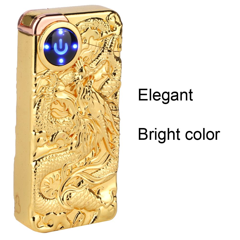 Fashionable Stylish Pattern Dual Arc Charging Lighter Touching Sensing Pulse view 8