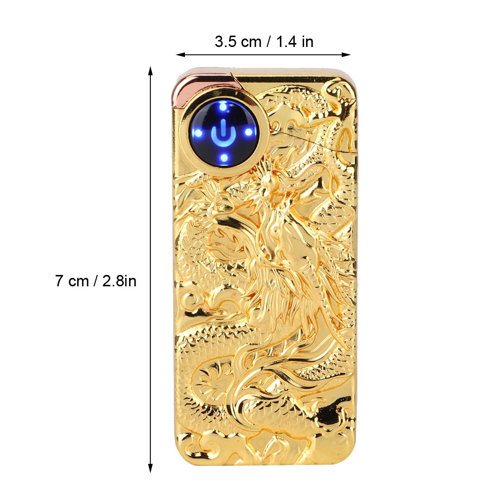 Fashionable Stylish Pattern Dual Arc Charging Lighter Touching Sensing Pulse view 12