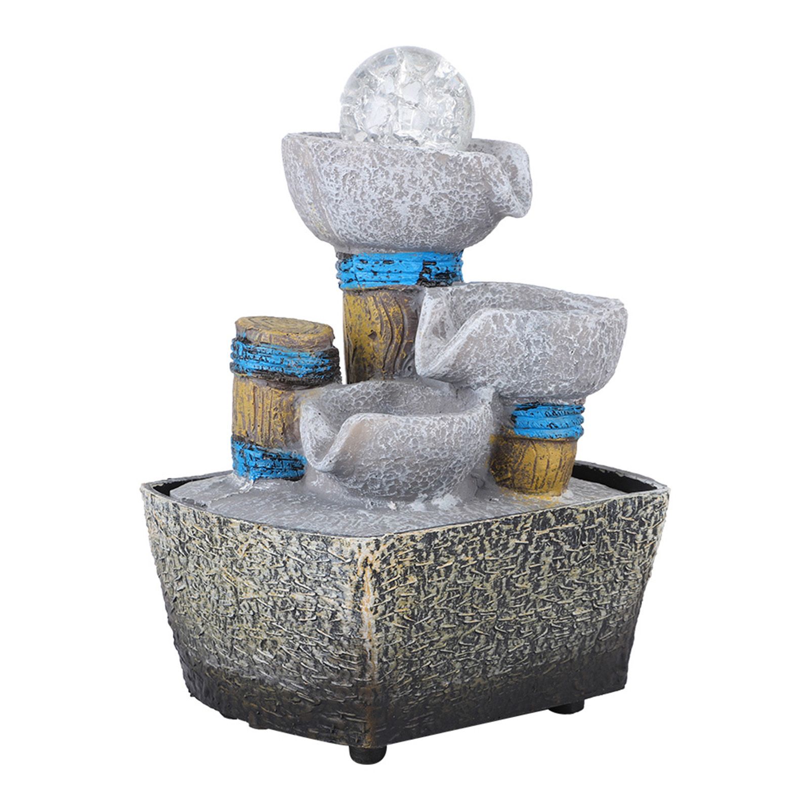 Mini Unique Shape Simulation Desktop Fountain Waterfall Table Ornament for view 4