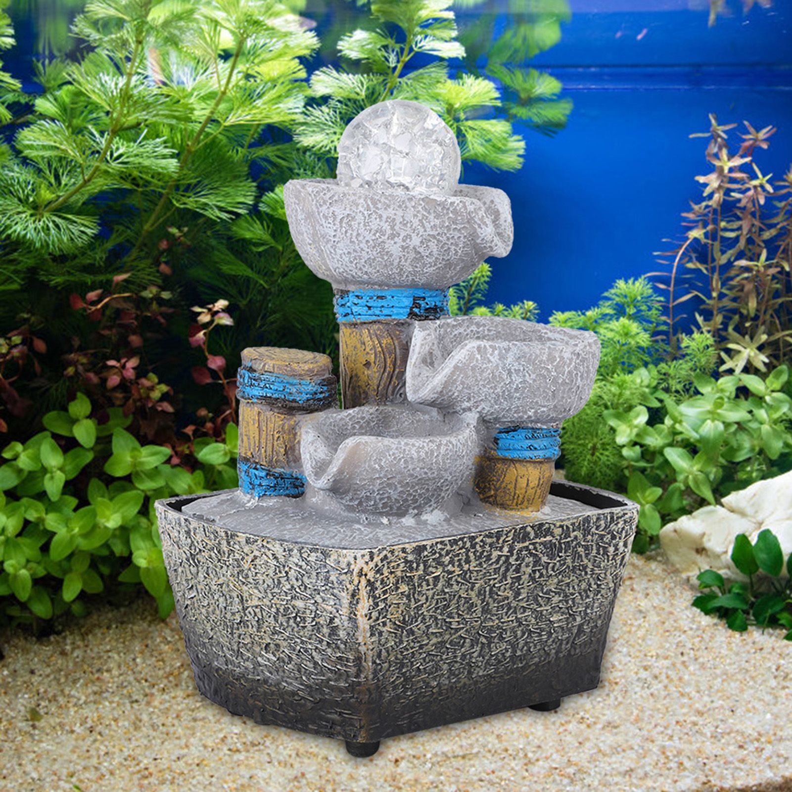Mini Unique Shape Simulation Desktop Fountain Waterfall Table Ornament for view 6