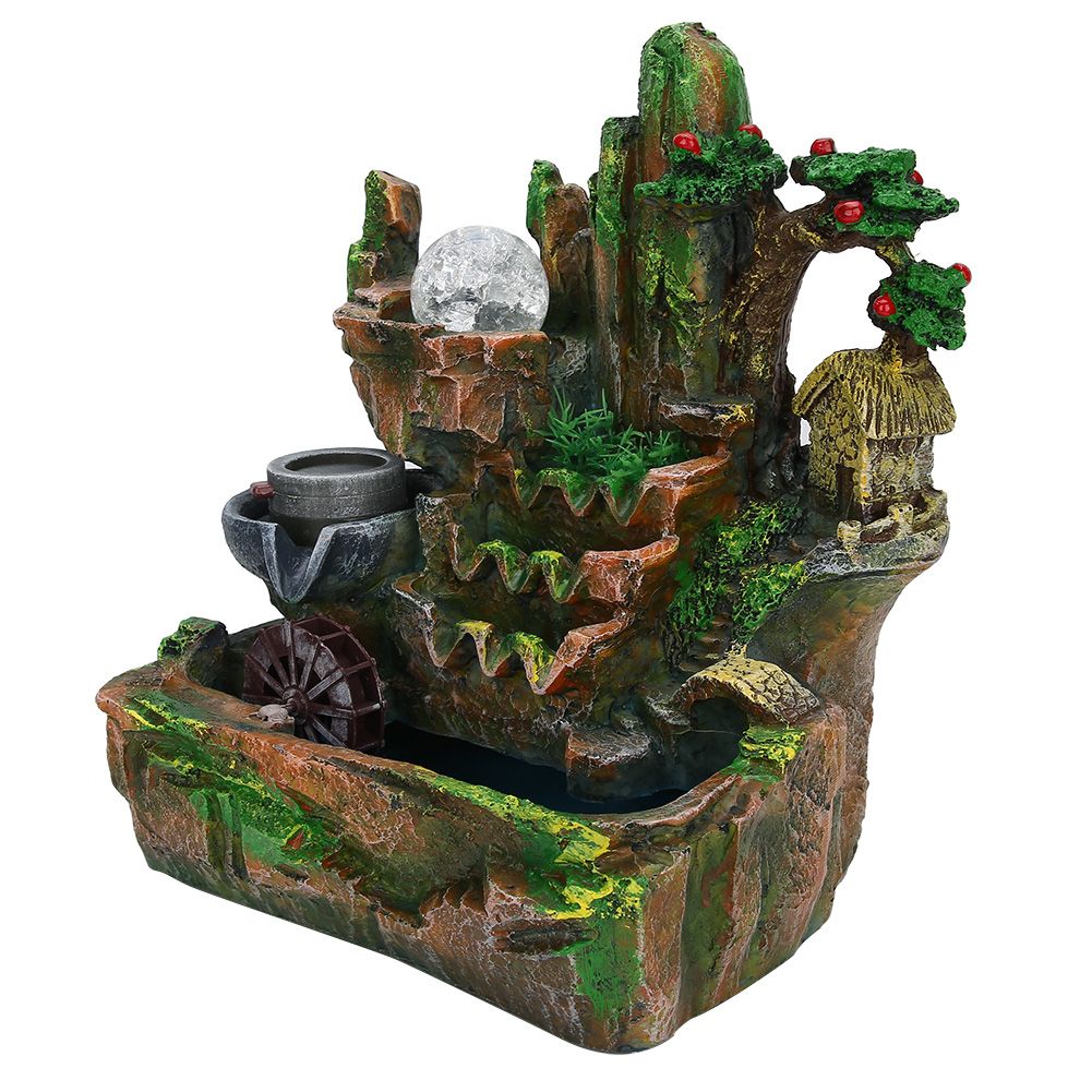 Distinctive Desktop Water Fountain Simulation Rockery Landscape Ornament with
