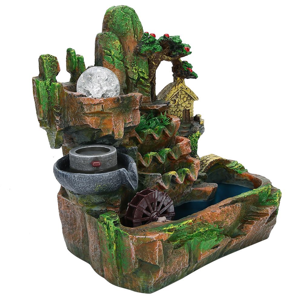 Distinctive Desktop Water Fountain Simulation Rockery Landscape Ornament with view 3