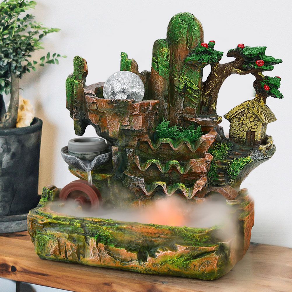 Distinctive Desktop Water Fountain Simulation Rockery Landscape Ornament with view 5