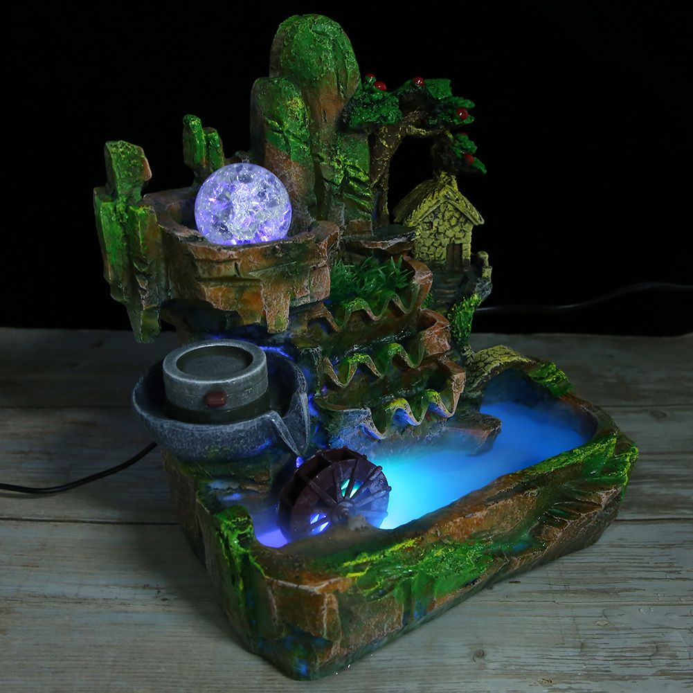 Distinctive Desktop Water Fountain Simulation Rockery Landscape Ornament with view 8