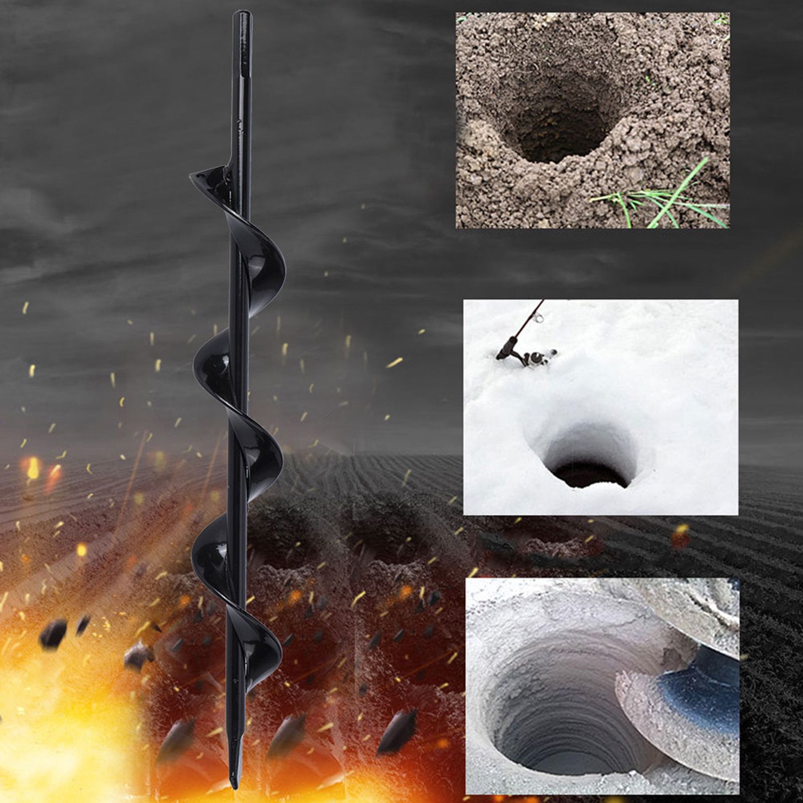 Manganese Steel Garden Planter Auger Drill Bit Buried Planting Digging Hole view 6