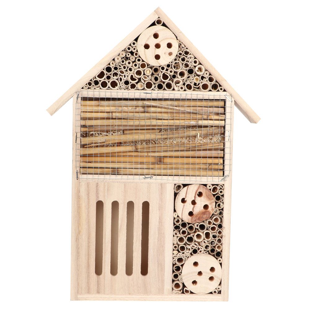 Garden Outdoor Wooden Insect Bee House Wood Bug Room Shelter Nesting Box view 2