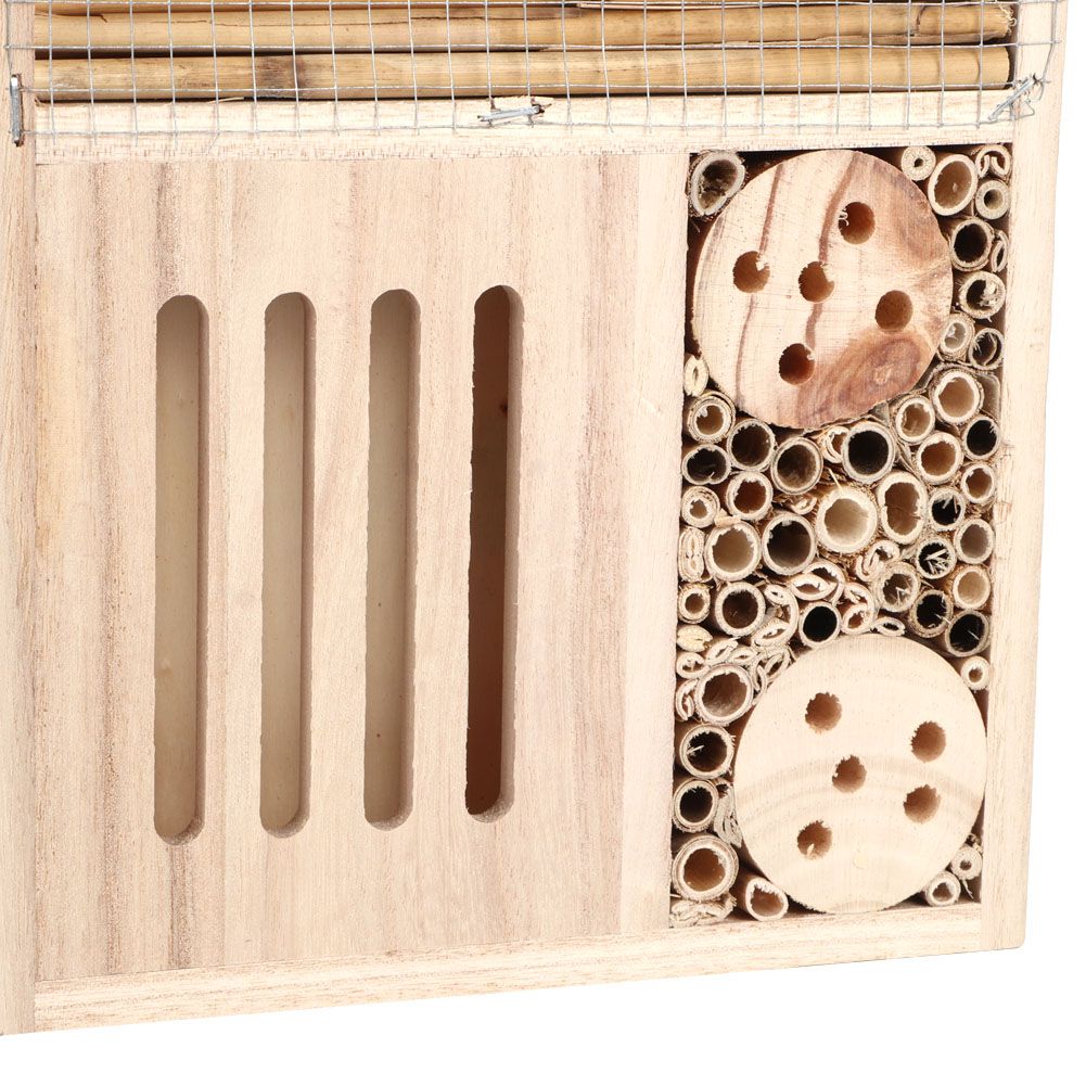 Garden Outdoor Wooden Insect Bee House Wood Bug Room Shelter Nesting Box view 9