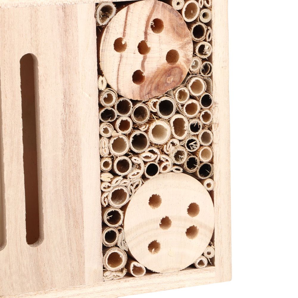 Garden Outdoor Wooden Insect Bee House Wood Bug Room Shelter Nesting Box view 10