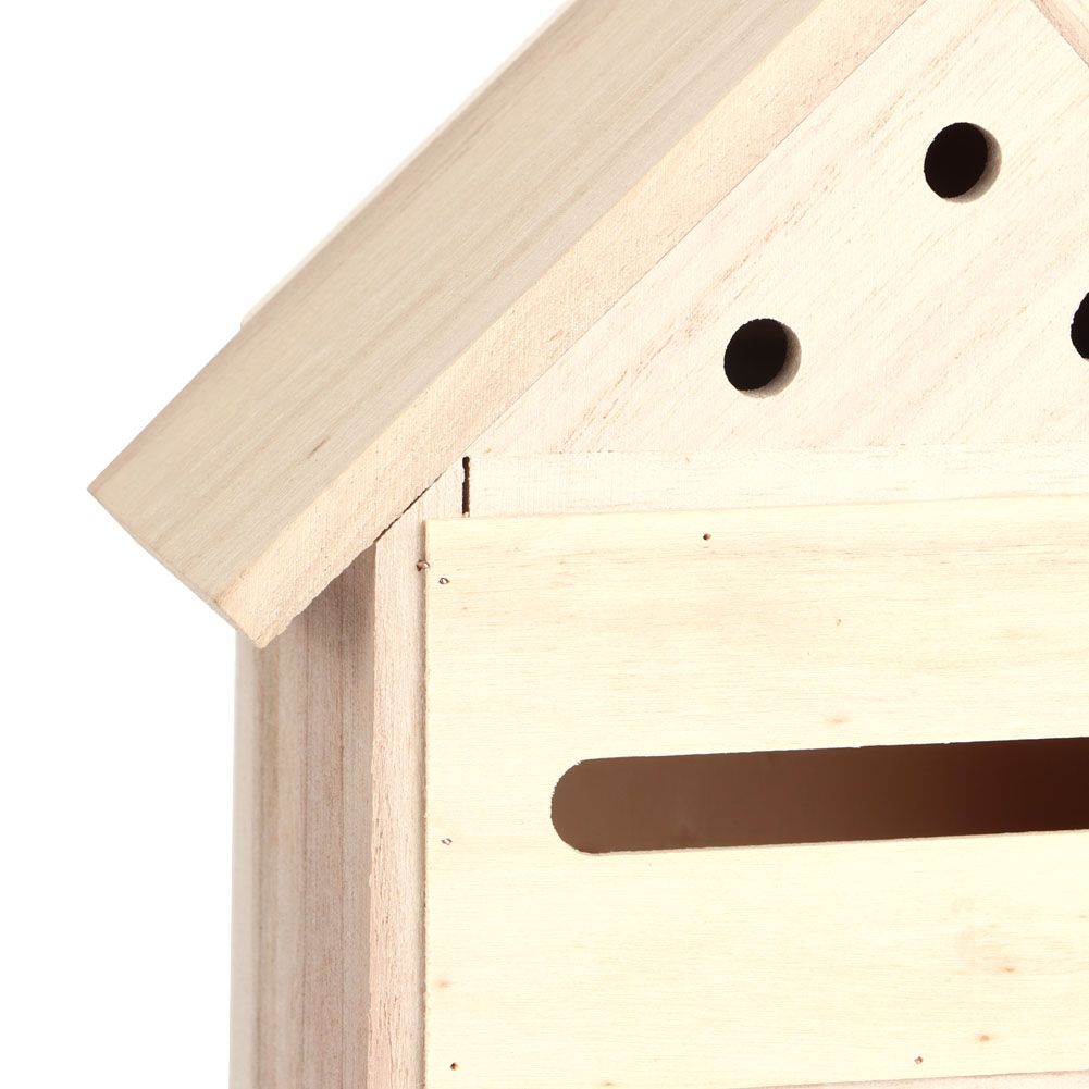 Garden Outdoor Wooden Insect Bee House Wood Bug Room Shelter Nesting Box view 9