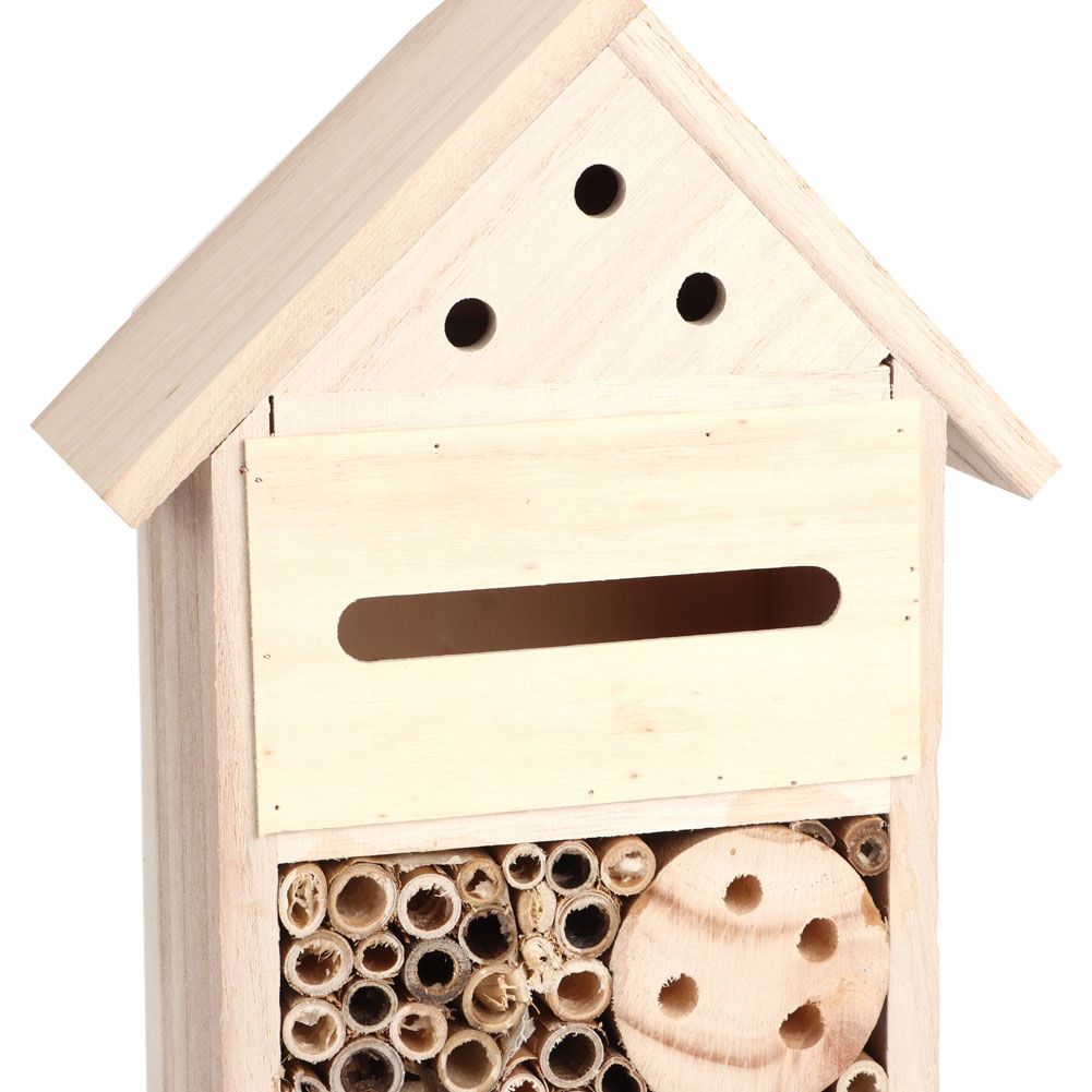 Garden Outdoor Wooden Insect Bee House Wood Bug Room Shelter Nesting Box view 10