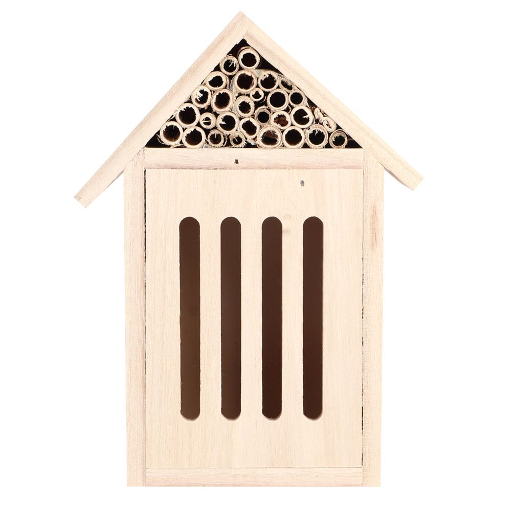 Garden Outdoor Wooden Insect Bee House Wood Bug Room Shelter Nesting Box view 2