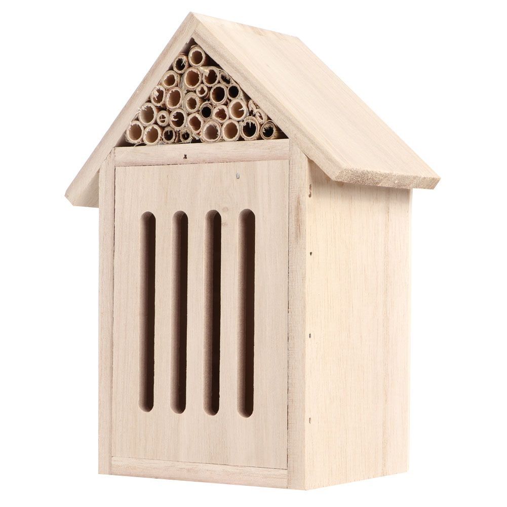 Garden Outdoor Wooden Insect Bee House Wood Bug Room Shelter Nesting Box view 3