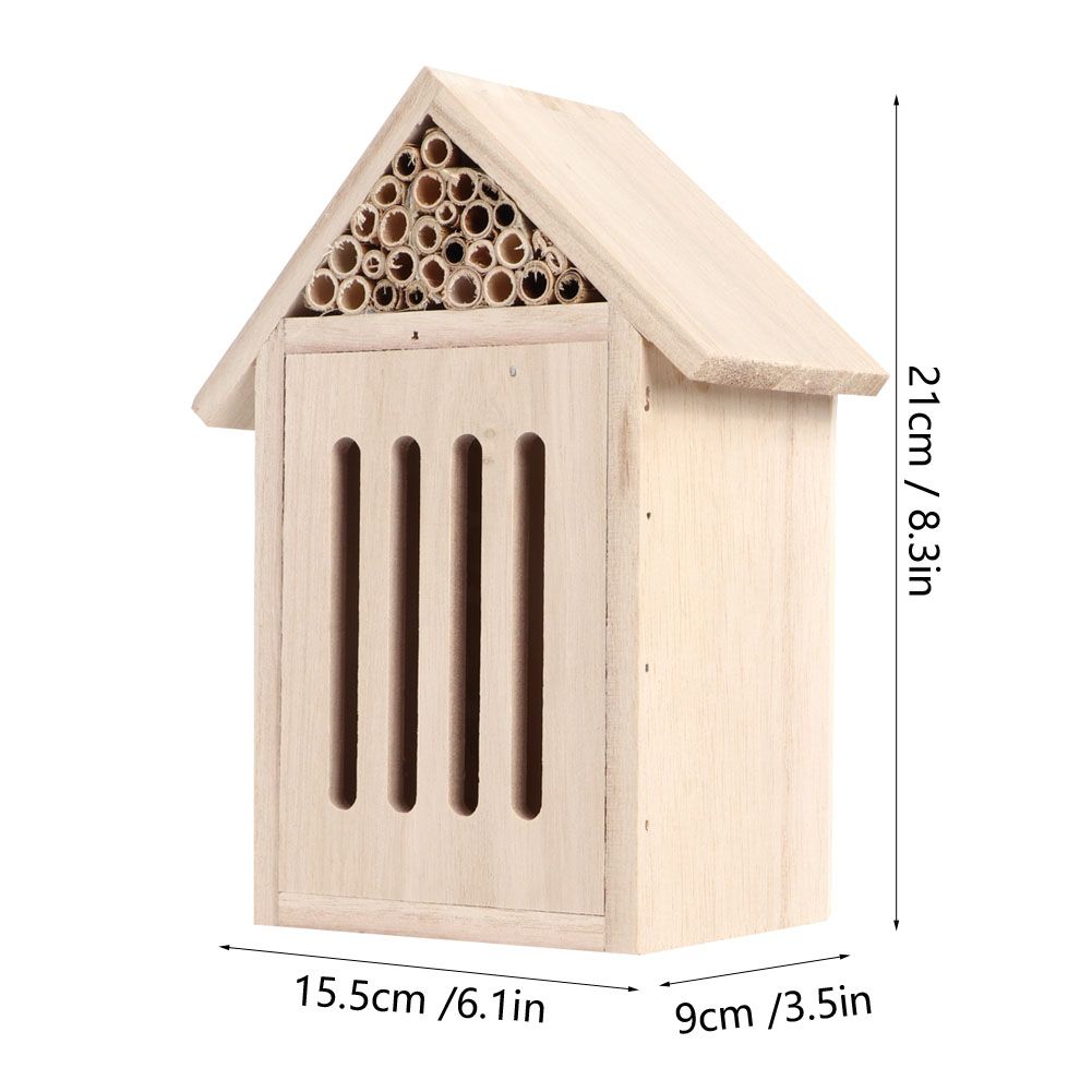 Garden Outdoor Wooden Insect Bee House Wood Bug Room Shelter Nesting Box view 8