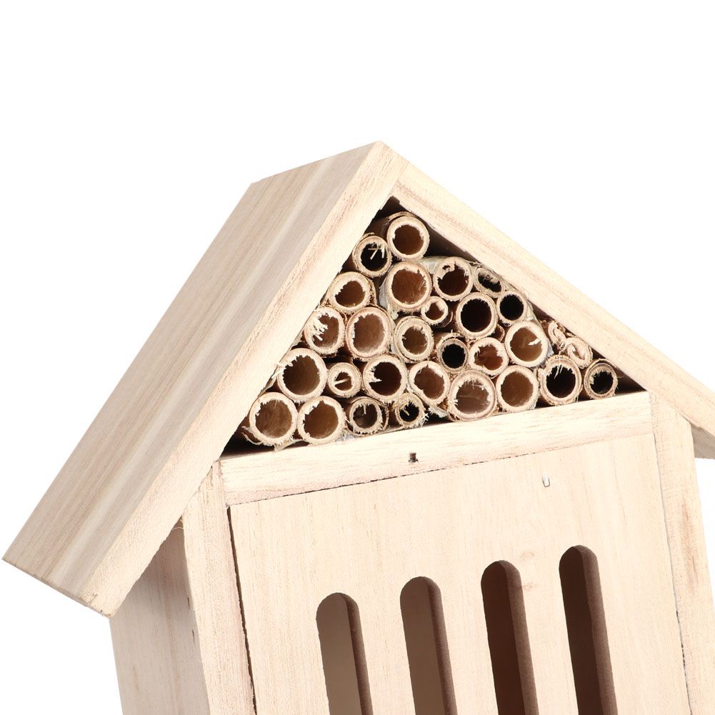 Garden Outdoor Wooden Insect Bee House Wood Bug Room Shelter Nesting Box view 10