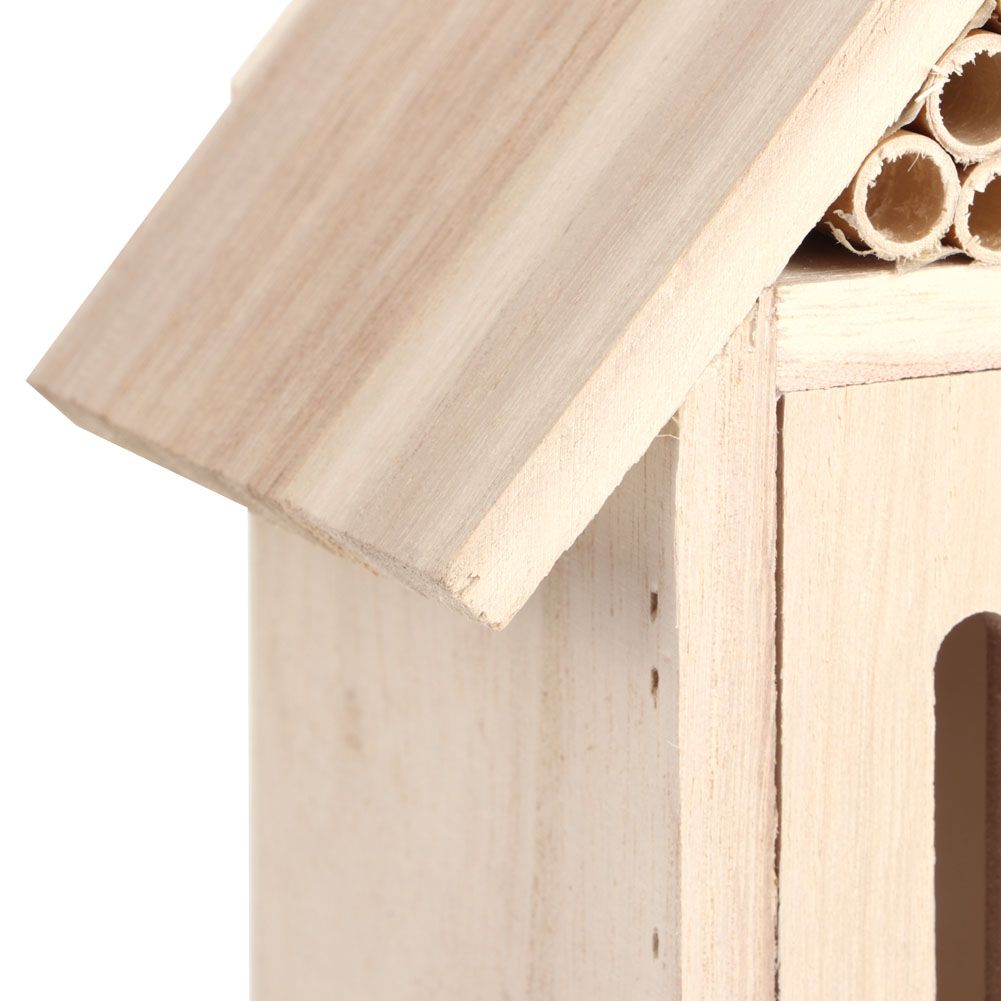 Garden Outdoor Wooden Insect Bee House Wood Bug Room Shelter Nesting Box view 12
