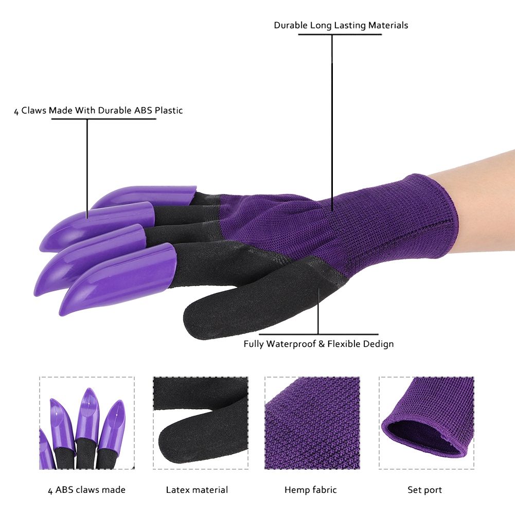 2 Pairs Gardening Gloves Digging Planting Weeding Gloves for Men Women view 9