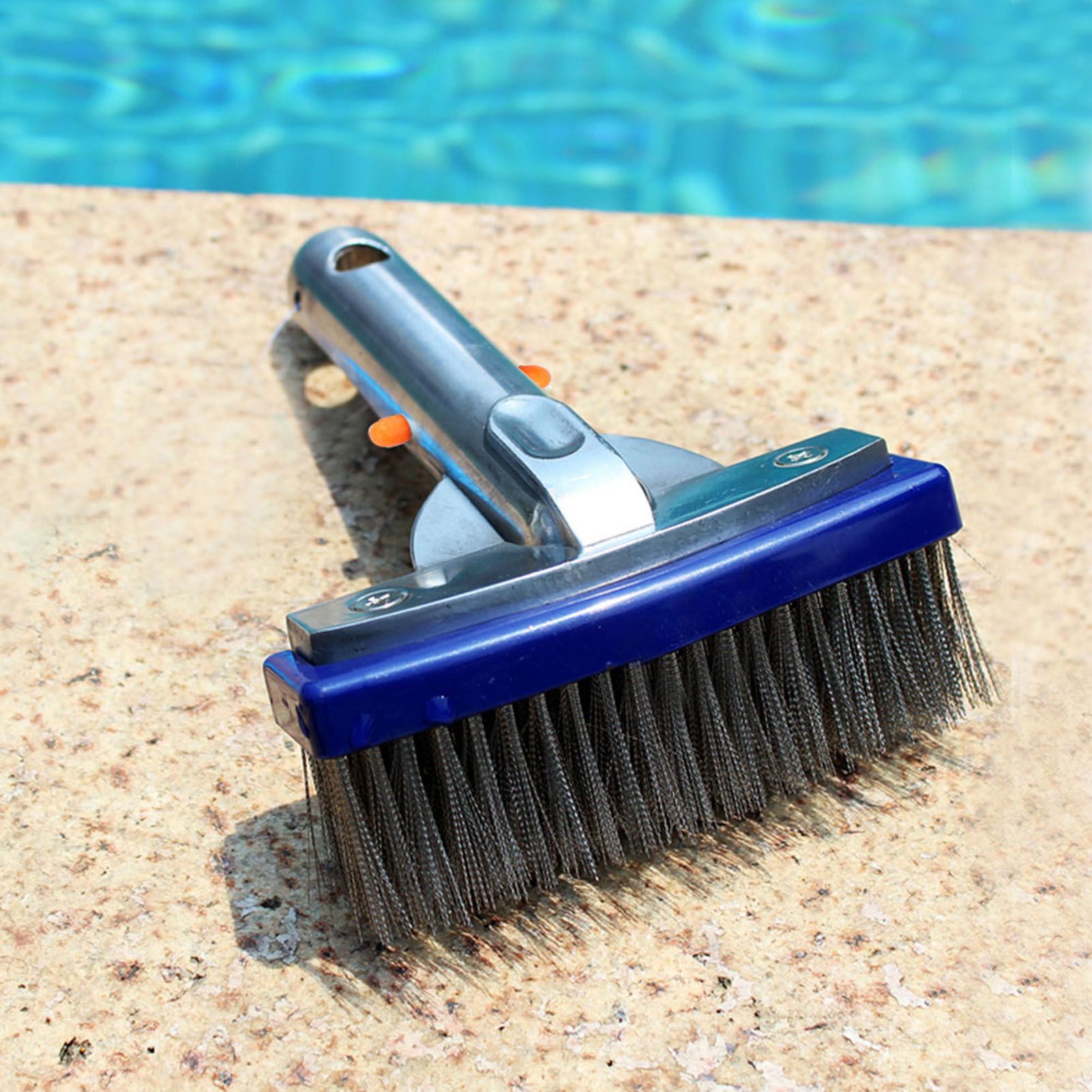 5.5in Swimming Pool Stainless Steel Brush for Spa Pond Floor Wall Cleaning view 12