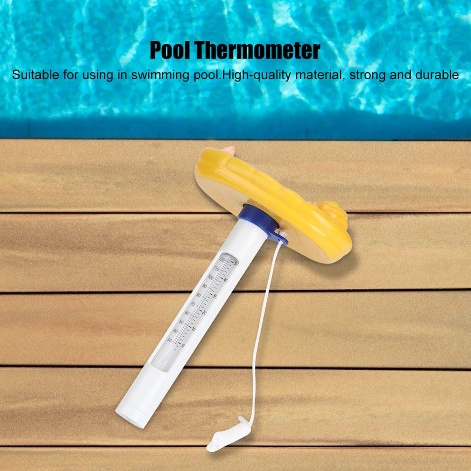 Lovely Cartoon Shape Floating Swimming Pool Thermometer Temperature Meter with view 8