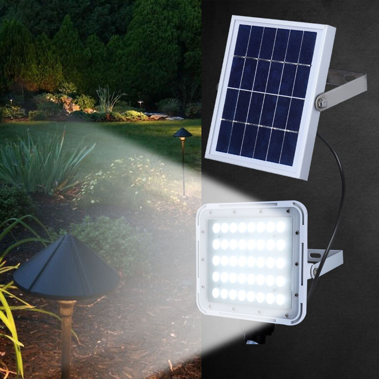 LED Solar Flood Light Waterproof Wall Lamp Street Light for Outdoor Garden Lawn view 6