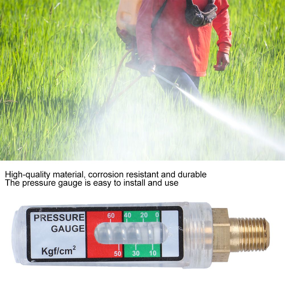 G1/2 Automatic Pressure Relief Agricultural Pump Sprayer Pressure Gauge Fit view 7