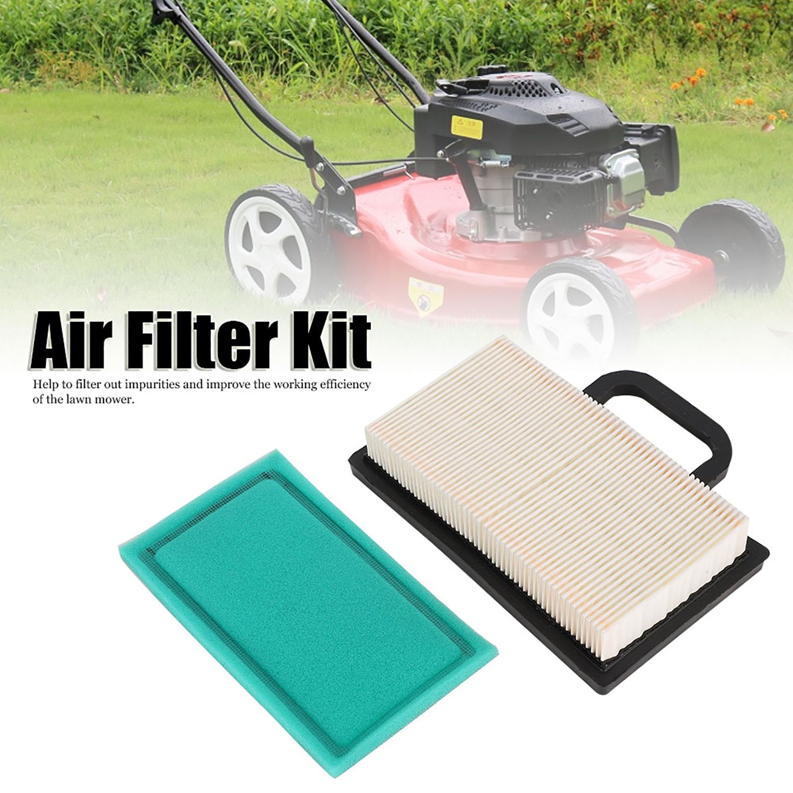 Lawn Mower Air Filter Kit Trimmer Accessory Replacement Parts for Briggs &amp view 7