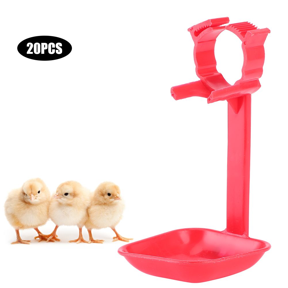 20Pcs Chicken Nipple Drinker Cups Waterer Hanging Cup Drinking Water Tool Farm view 2
