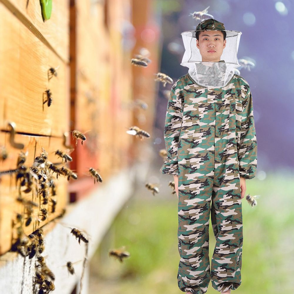 Beekeeper Smock Suit One Piece Beekeeping Uniform Veil Protection Outfit view 4