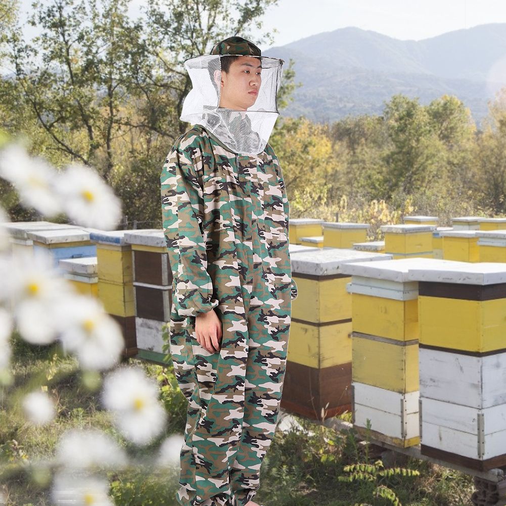 Beekeeper Smock Suit One Piece Beekeeping Uniform Veil Protection Outfit view 5