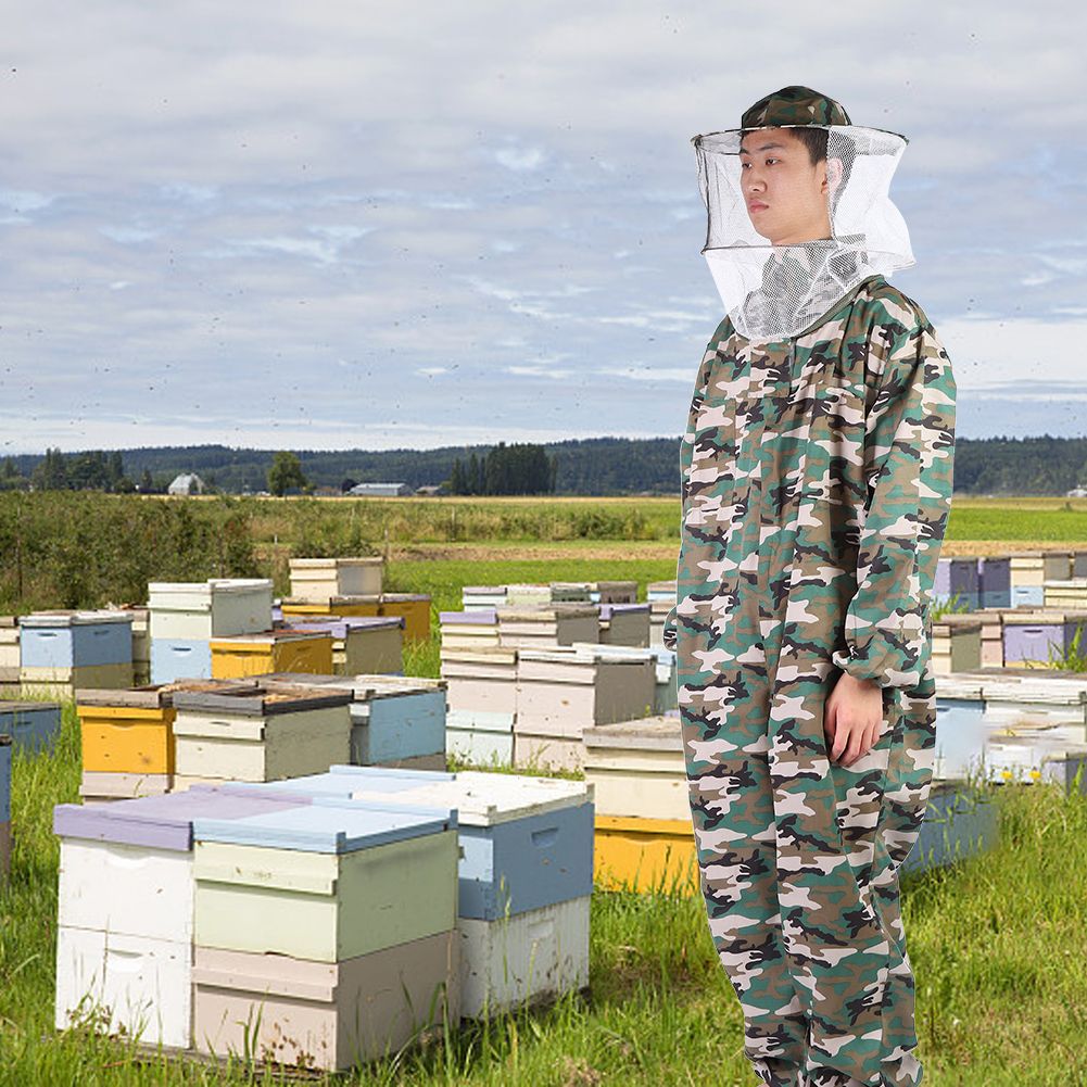 Beekeeper Smock Suit One Piece Beekeeping Uniform Veil Protection Outfit view 6