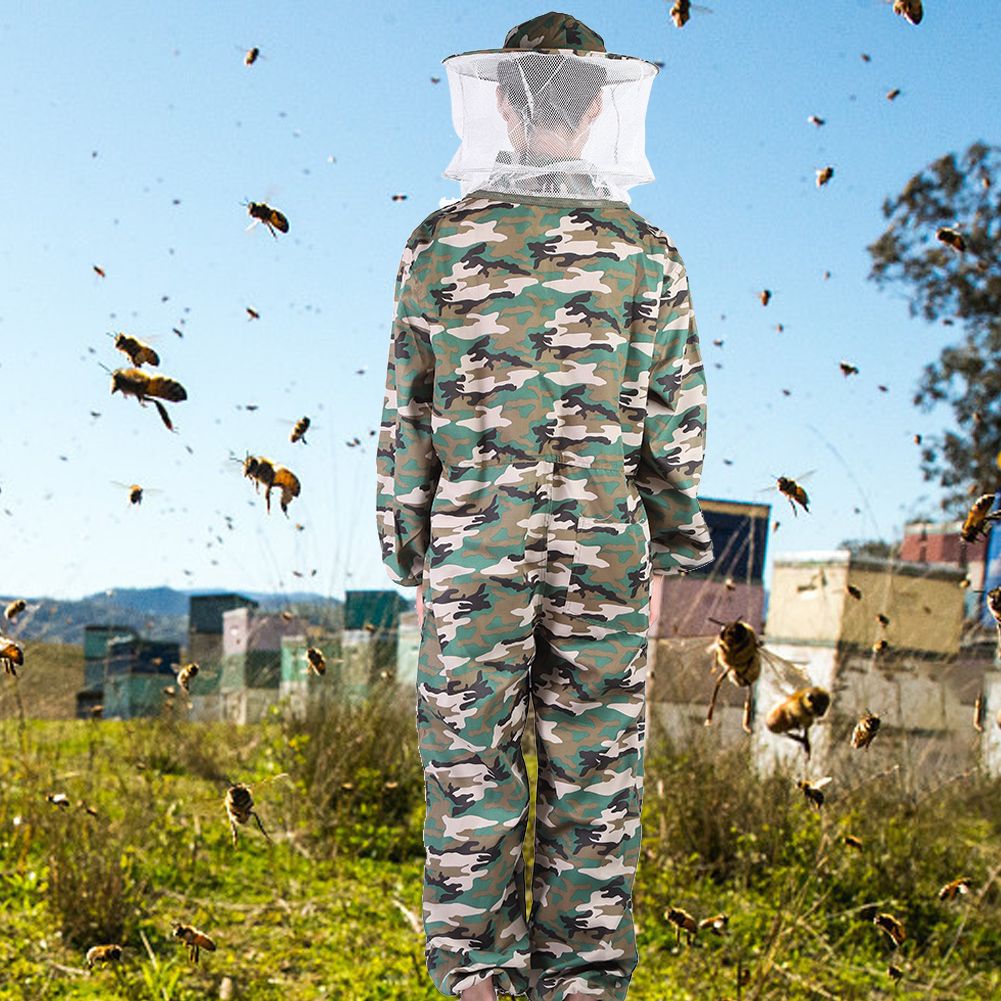 Beekeeper Smock Suit One Piece Beekeeping Uniform Veil Protection Outfit view 7
